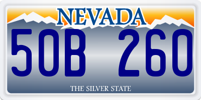 NV license plate 50B260