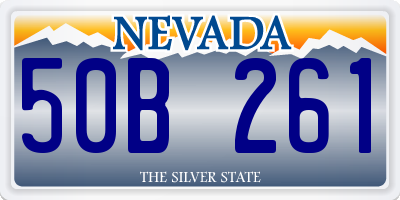 NV license plate 50B261