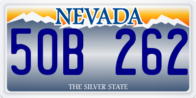 NV license plate 50B262