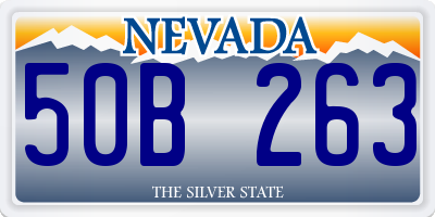 NV license plate 50B263