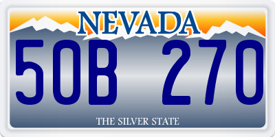 NV license plate 50B270