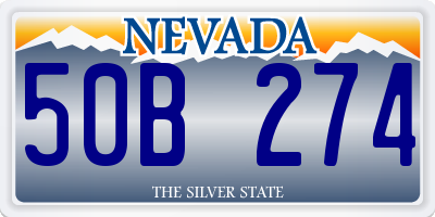 NV license plate 50B274