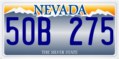 NV license plate 50B275