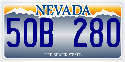 NV license plate 50B280