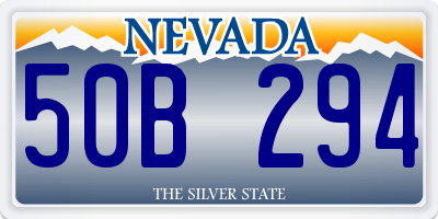 NV license plate 50B294