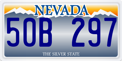 NV license plate 50B297