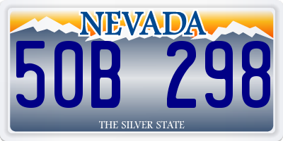 NV license plate 50B298