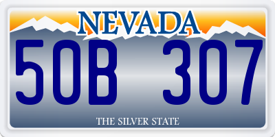 NV license plate 50B307