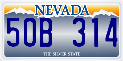 NV license plate 50B314