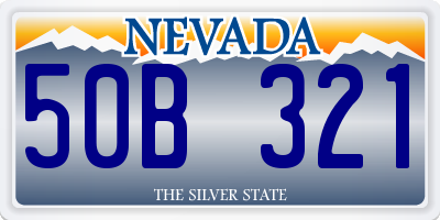 NV license plate 50B321