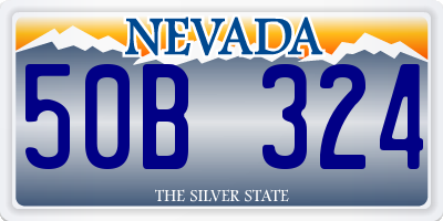 NV license plate 50B324