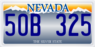 NV license plate 50B325