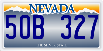 NV license plate 50B327