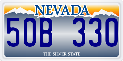 NV license plate 50B330