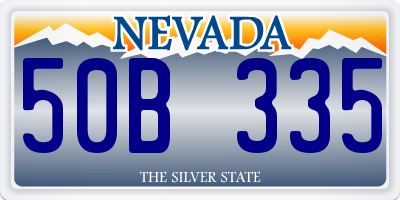 NV license plate 50B335