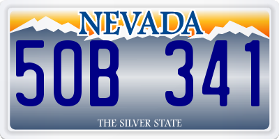 NV license plate 50B341