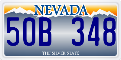 NV license plate 50B348