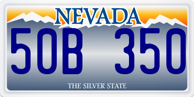 NV license plate 50B350