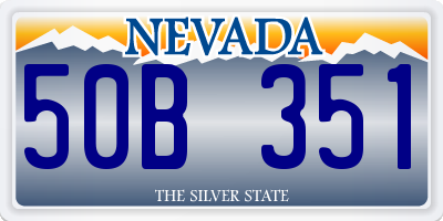 NV license plate 50B351