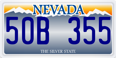 NV license plate 50B355