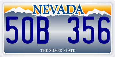 NV license plate 50B356