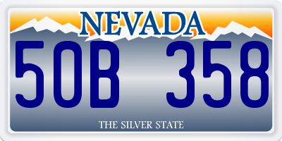 NV license plate 50B358
