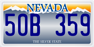NV license plate 50B359