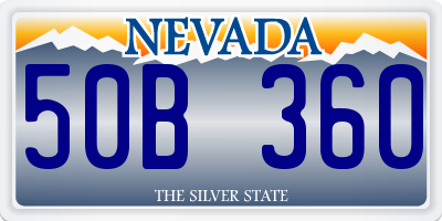 NV license plate 50B360