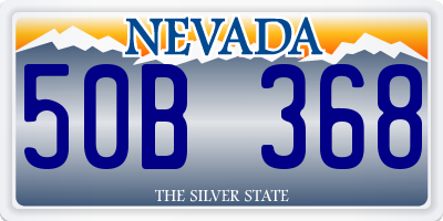 NV license plate 50B368