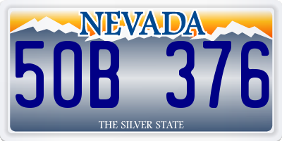 NV license plate 50B376