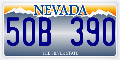 NV license plate 50B390