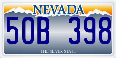 NV license plate 50B398