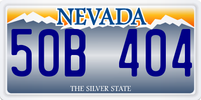 NV license plate 50B404