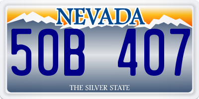 NV license plate 50B407