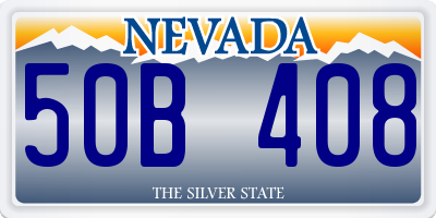NV license plate 50B408