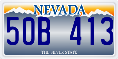 NV license plate 50B413