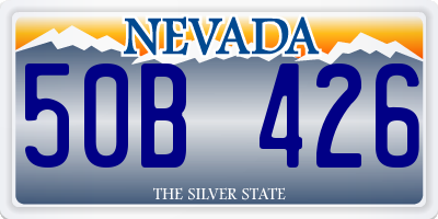 NV license plate 50B426