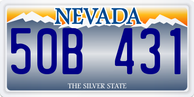 NV license plate 50B431