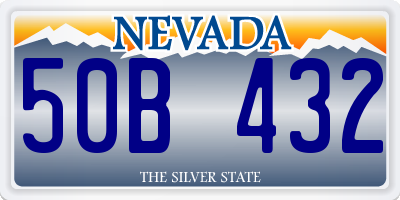 NV license plate 50B432