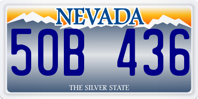 NV license plate 50B436
