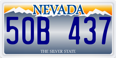 NV license plate 50B437