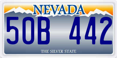 NV license plate 50B442