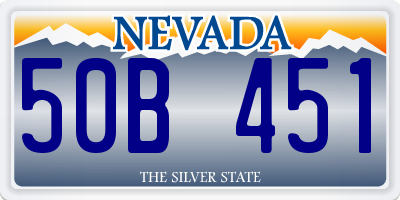 NV license plate 50B451