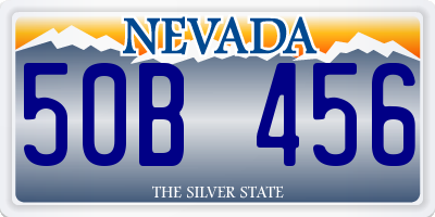 NV license plate 50B456
