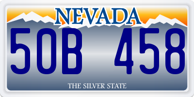 NV license plate 50B458