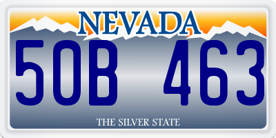 NV license plate 50B463