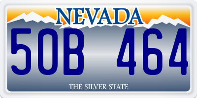 NV license plate 50B464