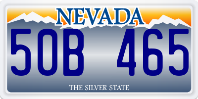 NV license plate 50B465