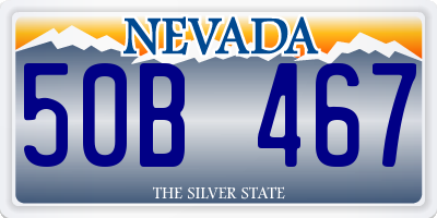 NV license plate 50B467