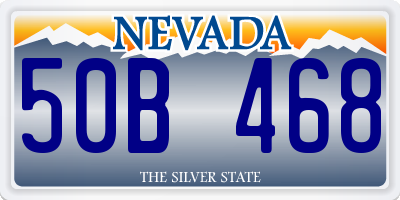 NV license plate 50B468